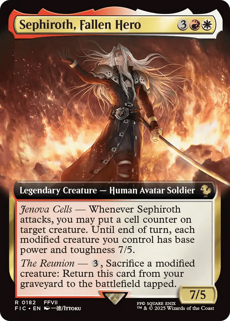 Sephiroth, Fallen Hero (Extended Art) [FINAL FANTASY Commander] MTG Single Magic: The Gathering  | Multizone: Comics And Games