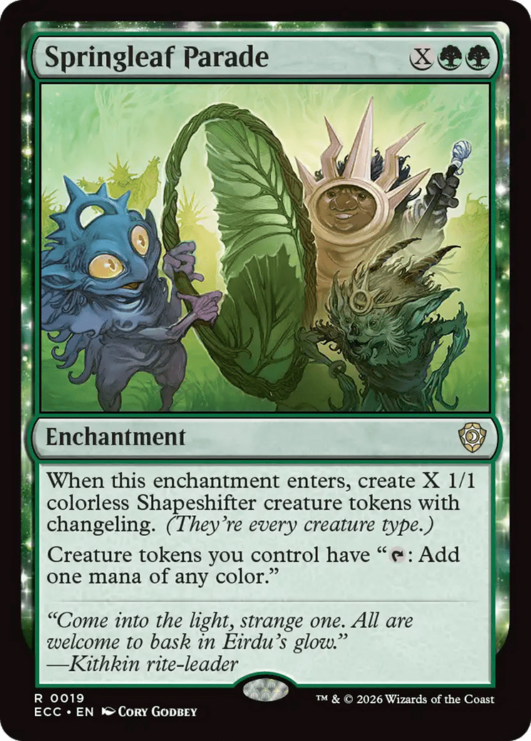 Springleaf Parade [Lorwyn Eclipsed Commander] MTG Single Magic: The Gathering  | Multizone: Comics And Games