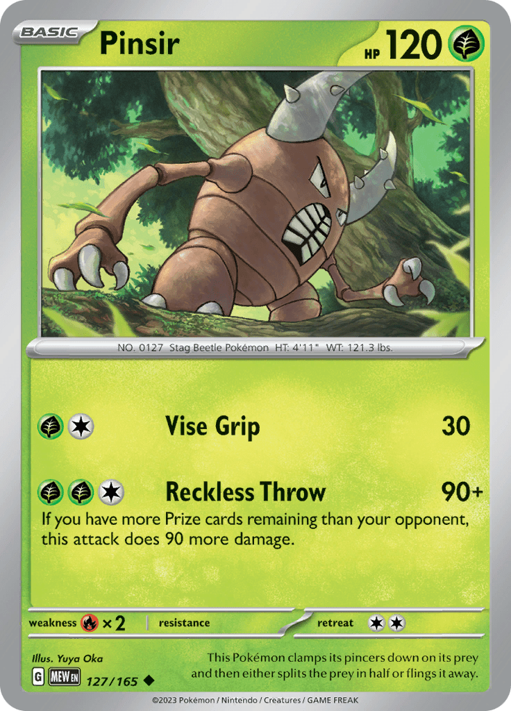 Pinsir (127/165) [Scarlet & Violet 151] Pokemon Single Pokémon  | Multizone: Comics And Games