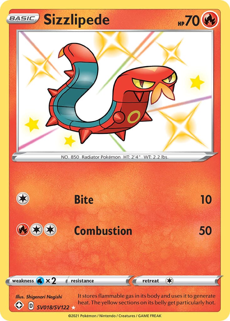Sizzlipede (SV018/SV122) [Sword & Shield: Shining Fates] Pokemon Single Pokémon  | Multizone: Comics And Games