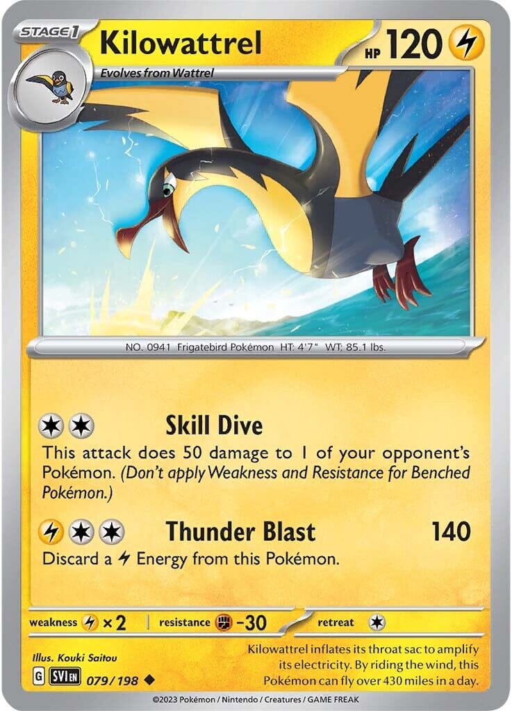 Kilowattrel (079/198) [Scarlet & Violet: Base Set] Pokemon Single Pokémon  | Multizone: Comics And Games