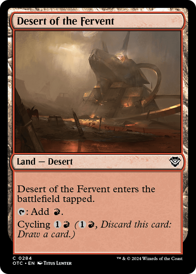 Desert of the Fervent [Outlaws of Thunder Junction Commander] MTG Single Magic: The Gathering  | Multizone: Comics And Games