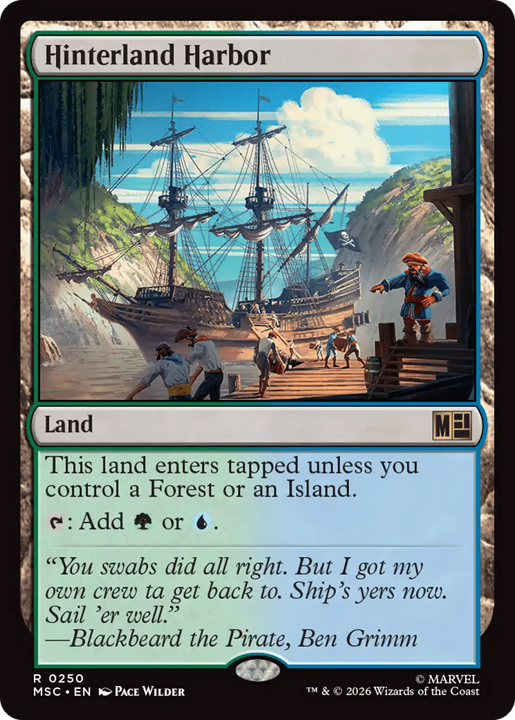 Hinterland Harbor (Surge Foil) [Marvel Super Heroes Commander] MTG Single Magic: The Gathering  | Multizone: Comics And Games