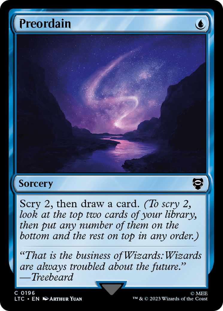 Preordain [The Lord of the Rings: Tales of Middle-Earth Commander] MTG Single Magic: The Gathering  | Multizone: Comics And Games