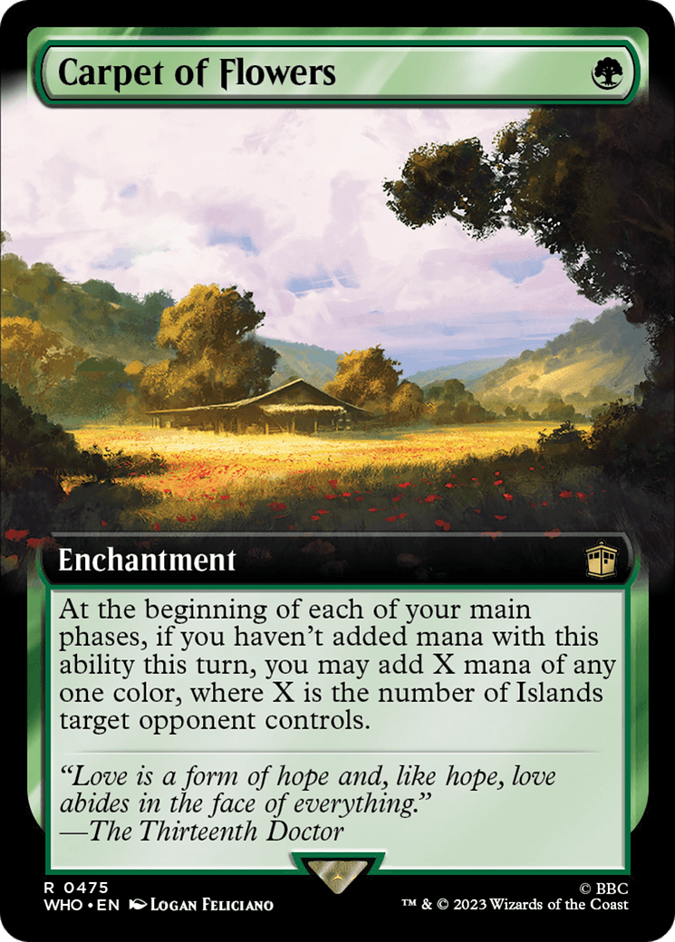 Carpet of Flowers (Extended Art) [Doctor Who] MTG Single Magic: The Gathering  | Multizone: Comics And Games
