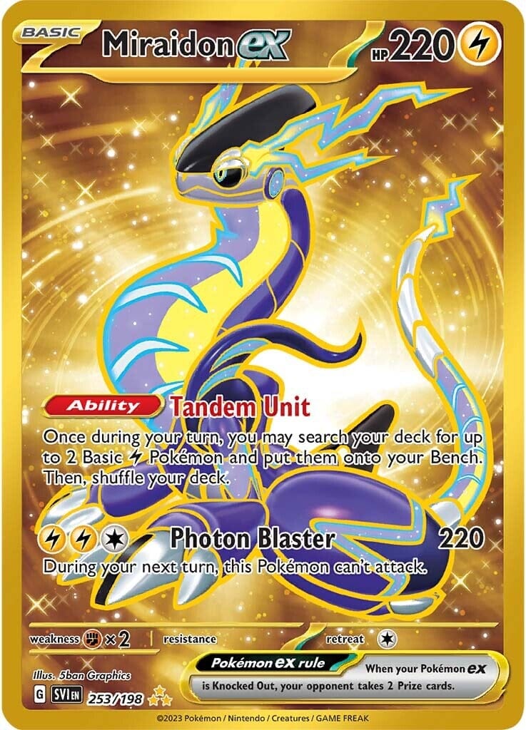 Miraidon ex (253/198) [Scarlet & Violet: Base Set] Pokemon Single Pokémon  | Multizone: Comics And Games