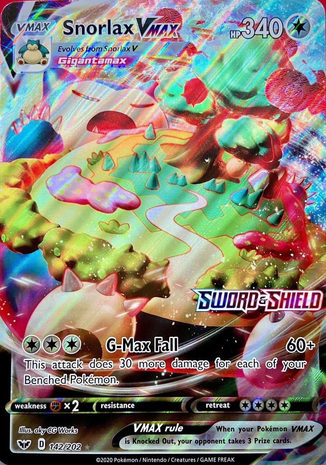 Snorlax VMAX (142/202) (Jumbo Card) [Sword & Shield: Base Set] Pokemon Single Pokémon  | Multizone: Comics And Games