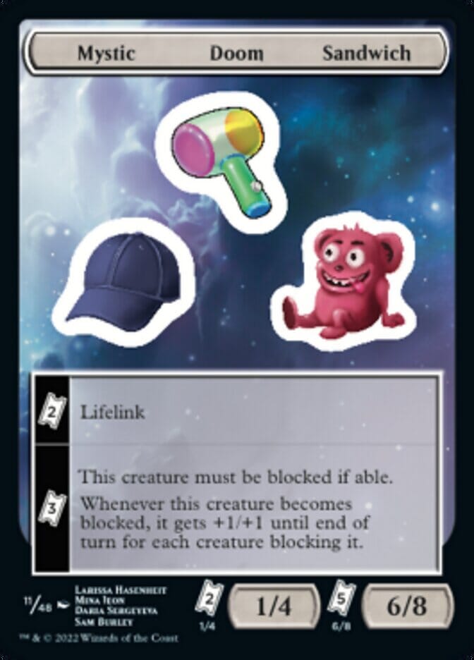 Mystic Doom Sandwich [Unfinity Stickers] MTG Single Magic: The Gathering  | Multizone: Comics And Games