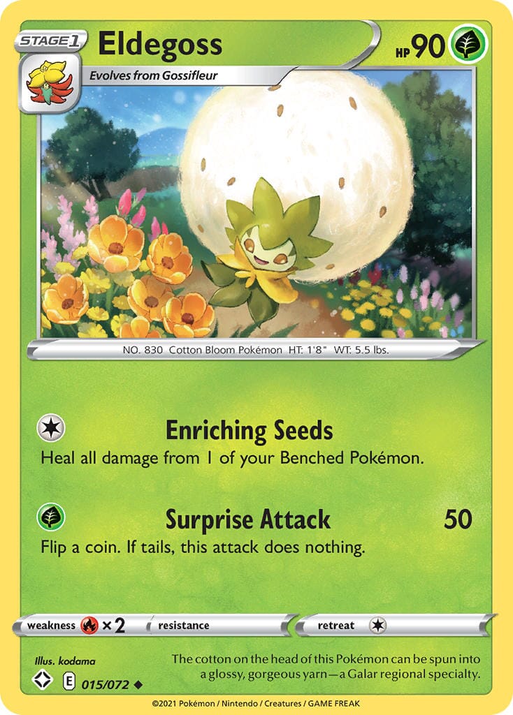 Eldegoss (015/072) [Sword & Shield: Shining Fates] Pokemon Single Pokémon  | Multizone: Comics And Games