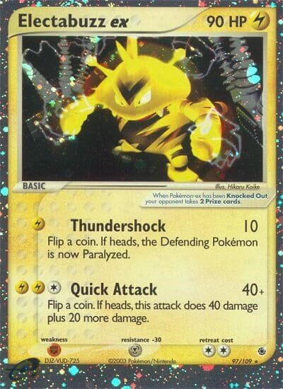 Electabuzz ex (97/109) [EX: Ruby & Sapphire] Pokemon Single Pokémon  | Multizone: Comics And Games