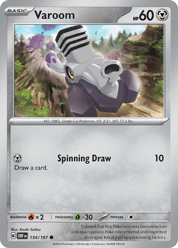 Varoom (154/197) [Scarlet & Violet: Obsidian Flames] Pokemon Single Pokémon  | Multizone: Comics And Games