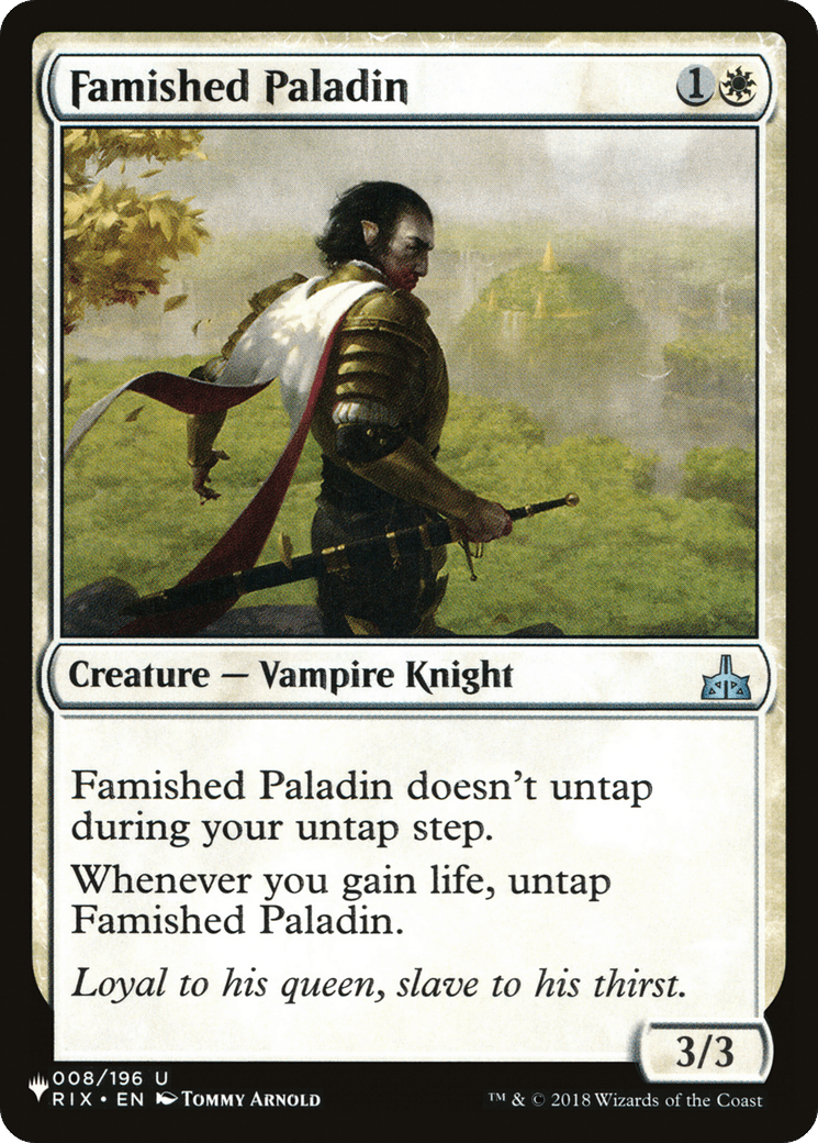 Famished Paladin [The List] MTG Single Magic: The Gathering  | Multizone: Comics And Games