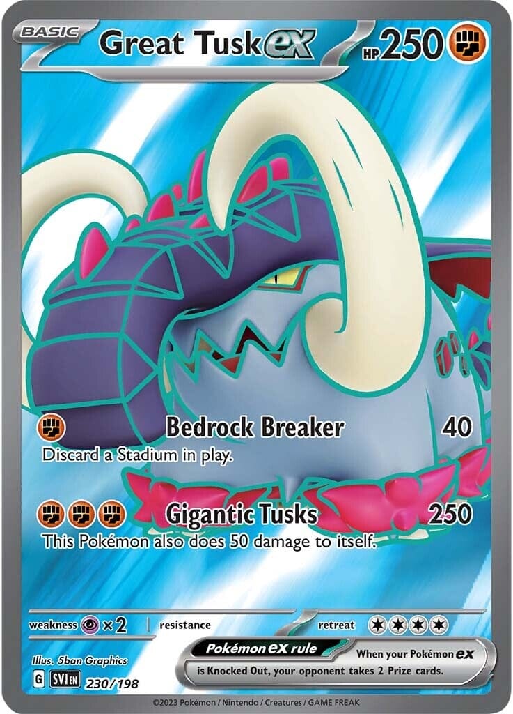 Great Tusk ex (230/198) [Scarlet & Violet: Base Set] Pokemon Single Pokémon  | Multizone: Comics And Games