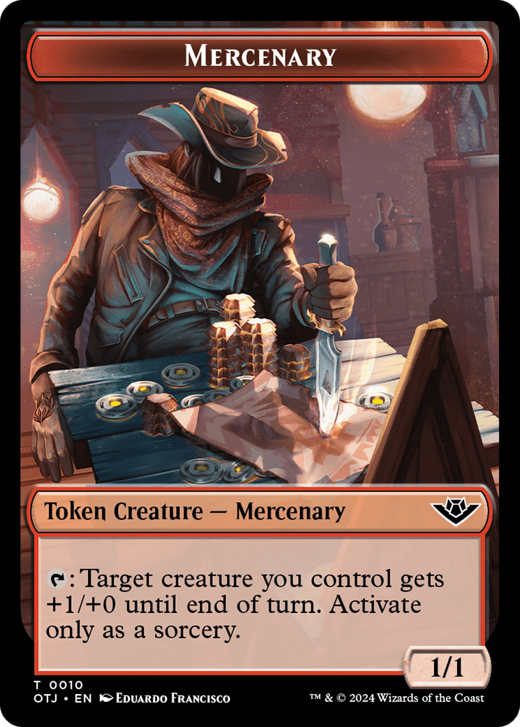 Mercenary // Plot Double-Sided Token [Outlaws of Thunder Junction Tokens] MTG Single Magic: The Gathering  | Multizone: Comics And Games