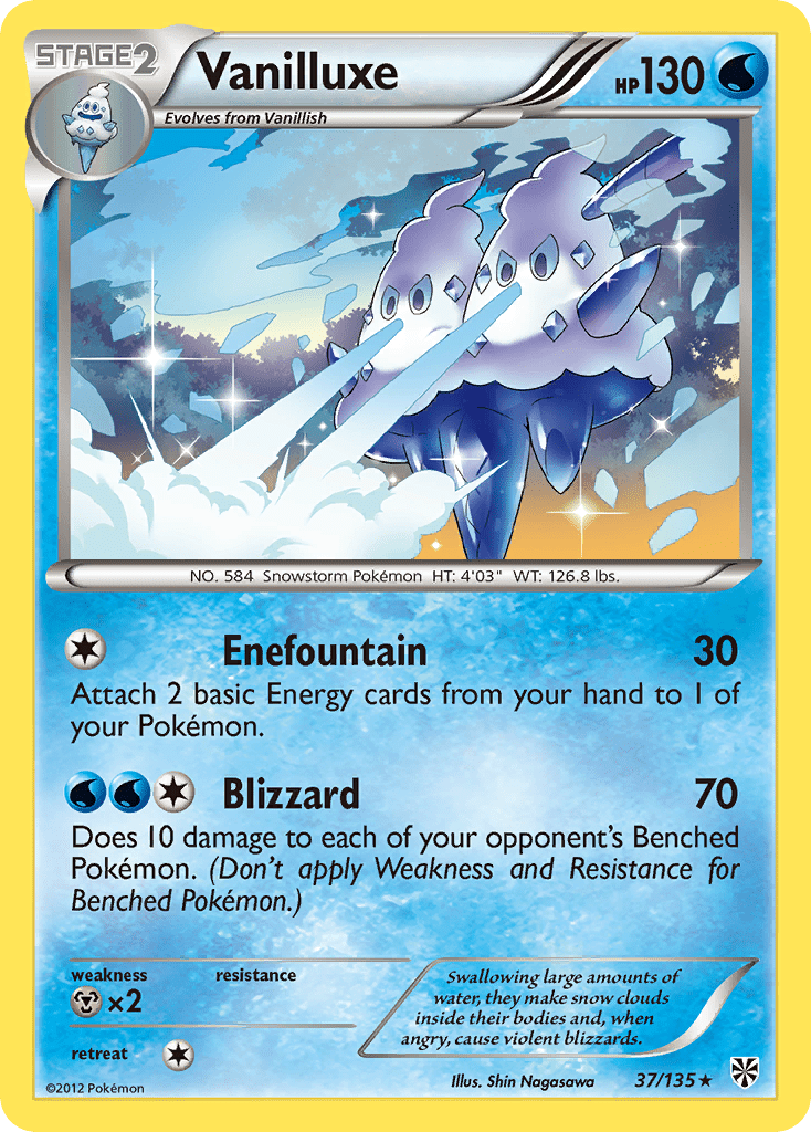 Vanilluxe (37/135) [Black & White: Plasma Storm] Pokemon Single Pokémon  | Multizone: Comics And Games