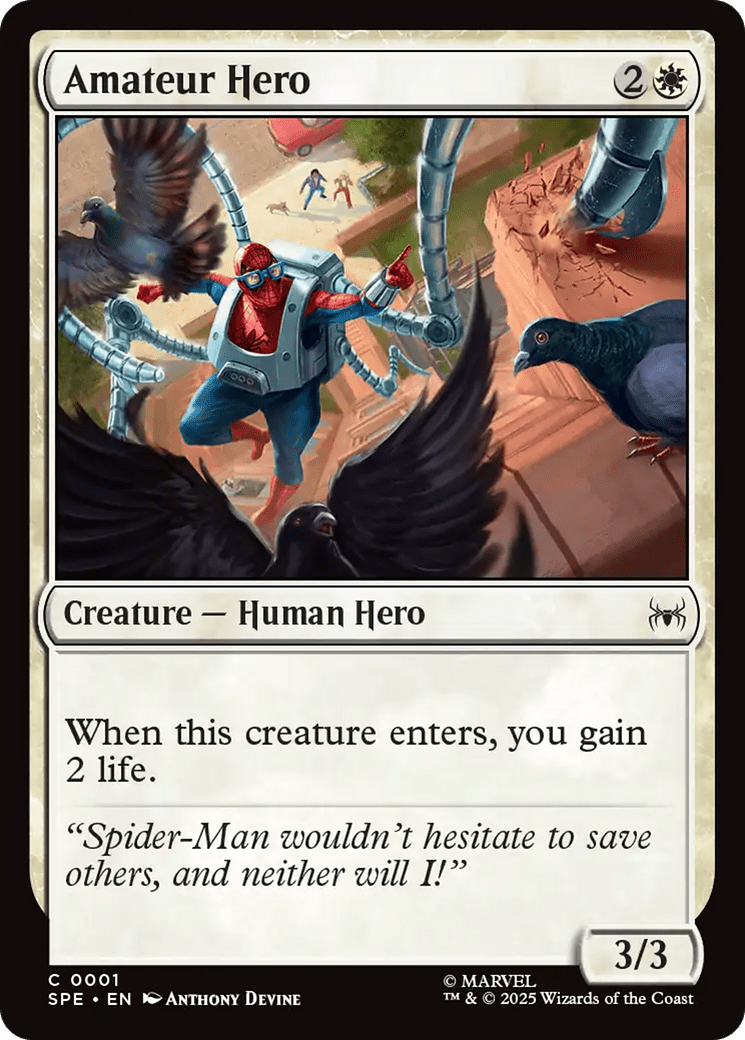 Amateur Hero [Marvel's Spider-Man: Eternal-Legal] MTG Single Magic: The Gathering  | Multizone: Comics And Games