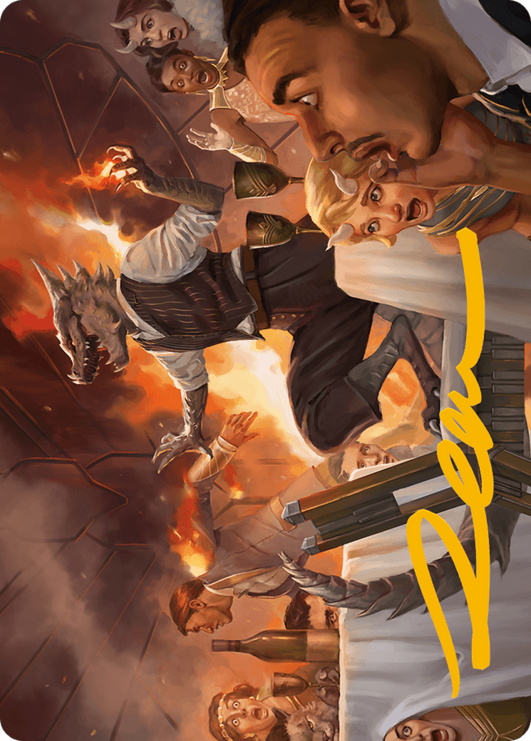 Party Thrasher Art Card (Gold-Stamped Signature) [Modern Horizons 3 Art Series] MTG Single Magic: The Gathering  | Multizone: Comics And Games
