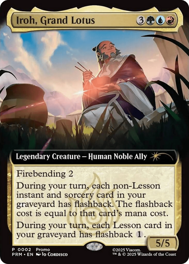 Iroh, Grand Lotus (Extended Art) [Avatar: The Last Airbender Promos] MTG Single Magic: The Gathering  | Multizone: Comics And Games