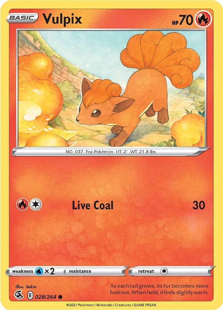 Vulpix (028/264) [Sword & Shield: Fusion Strike] Pokemon Single Pokémon  | Multizone: Comics And Games