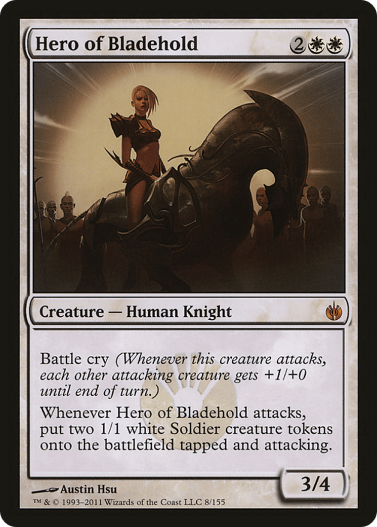 Hero of Bladehold (Mirrodin Besieged) (Oversized) [Oversize Cards] MTG Single Magic: The Gathering  | Multizone: Comics And Games
