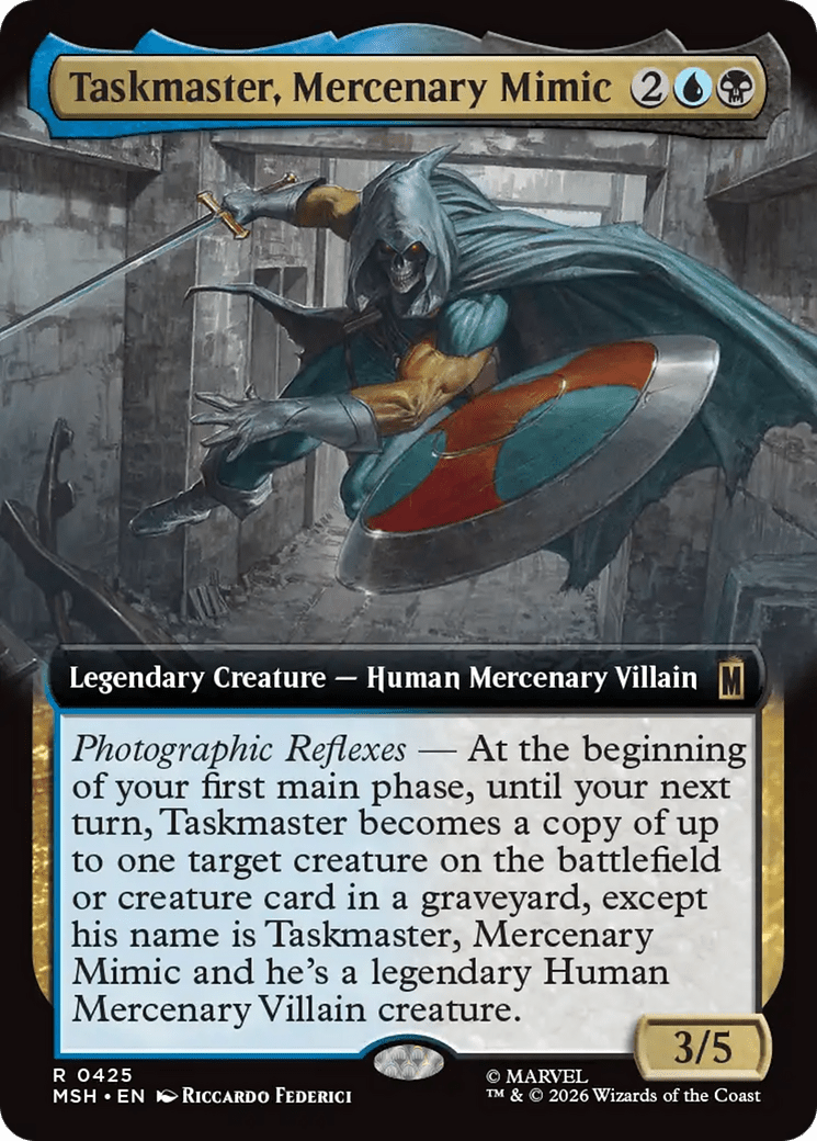Taskmaster, Mercenary Mimic (Extended Art) [Marvel Super Heroes] MTG Single Magic: The Gathering  | Multizone: Comics And Games