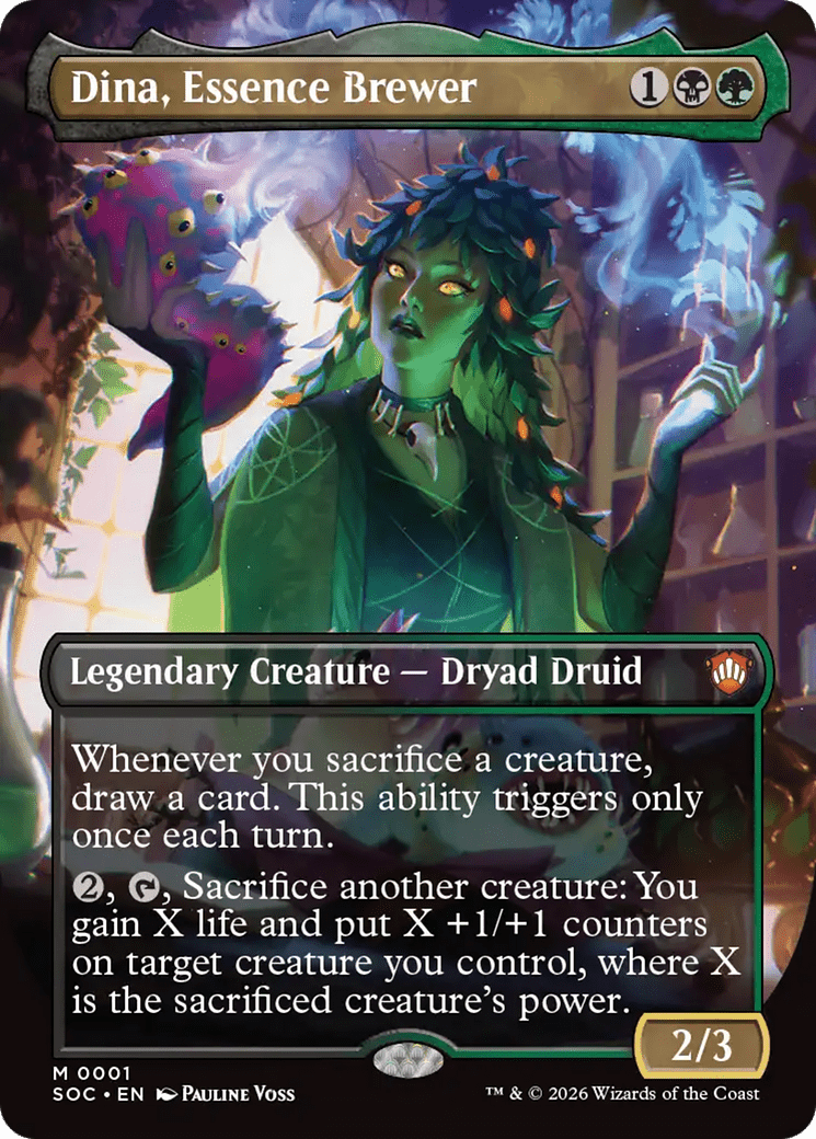 Dina, Essence Brewer (Borderless) [Secrets of Strixhaven Commander] MTG Single Magic: The Gathering  | Multizone: Comics And Games