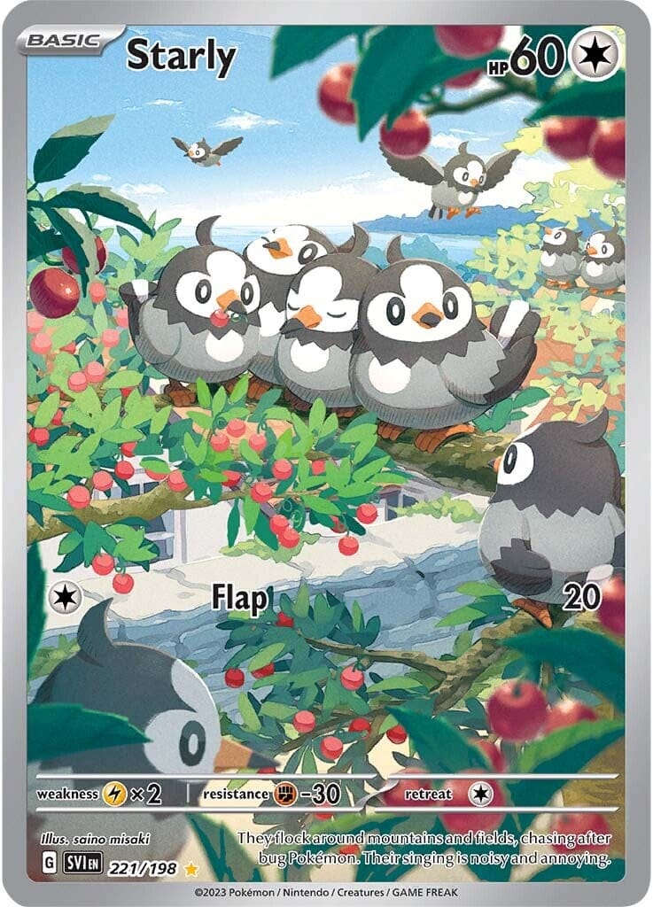 Starly (221/198) [Scarlet & Violet: Base Set] Pokemon Single Pokémon  | Multizone: Comics And Games