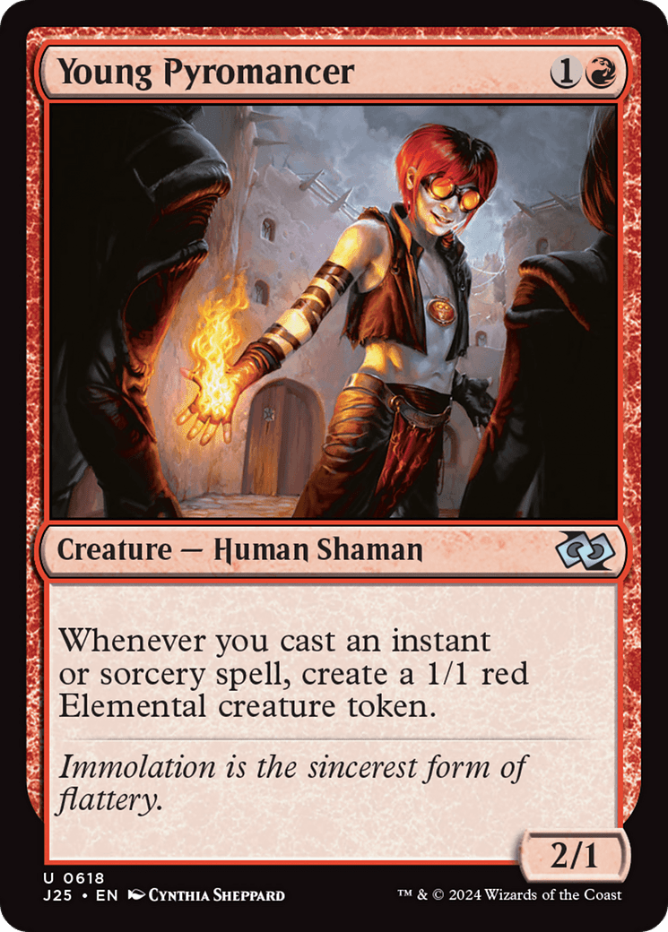 Young Pyromancer [Foundations Jumpstart] MTG Single Magic: The Gathering  | Multizone: Comics And Games