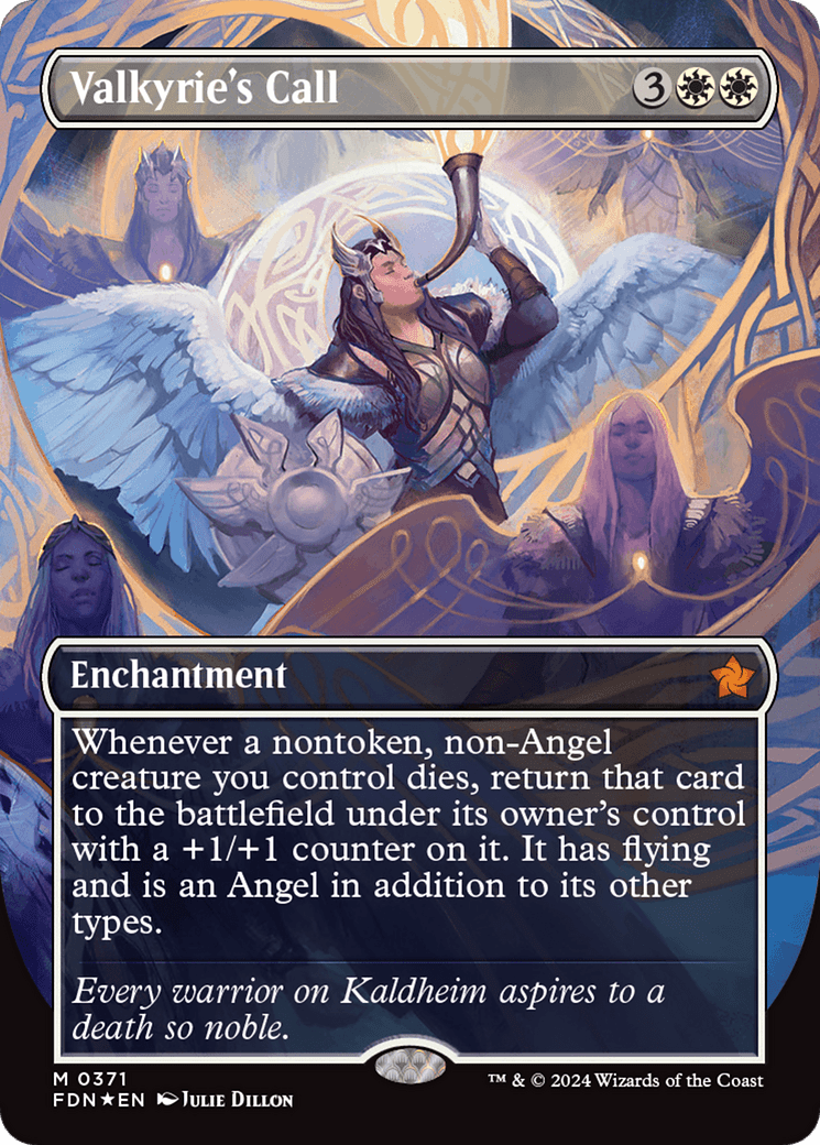 Valkyrie's Call (Borderless) (Mana Foil) [Foundations] MTG Single Magic: The Gathering  | Multizone: Comics And Games