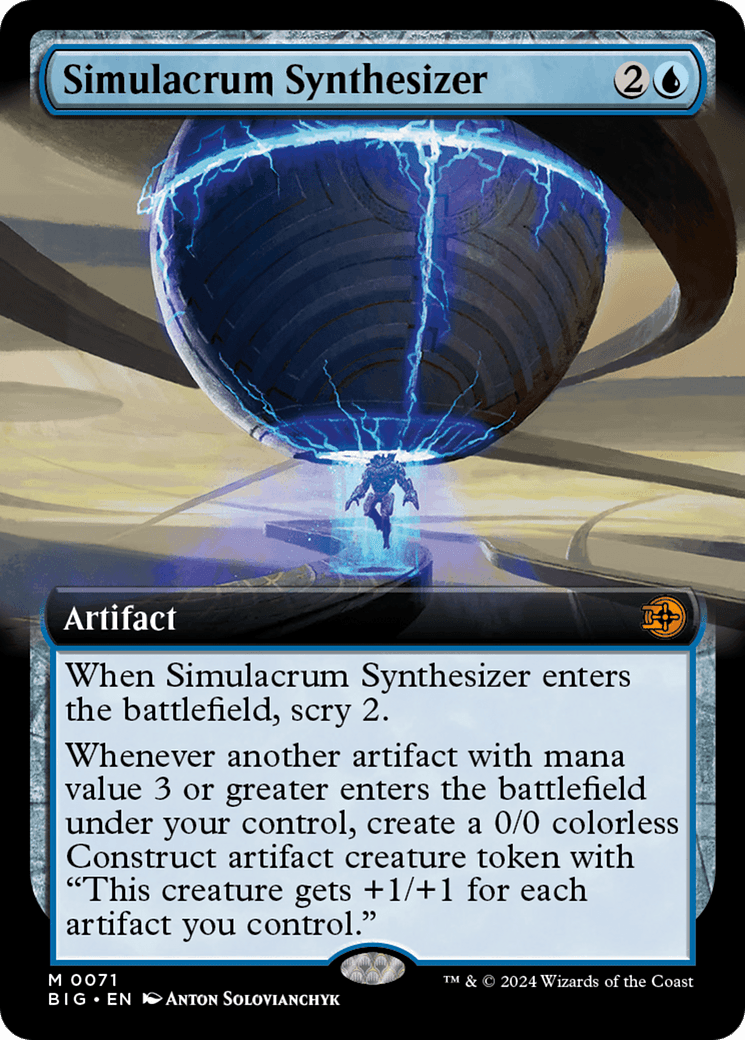 Simulacrum Synthesizer (Extended Art) [Outlaws of Thunder Junction: The Big Score] MTG Single Magic: The Gathering  | Multizone: Comics And Games