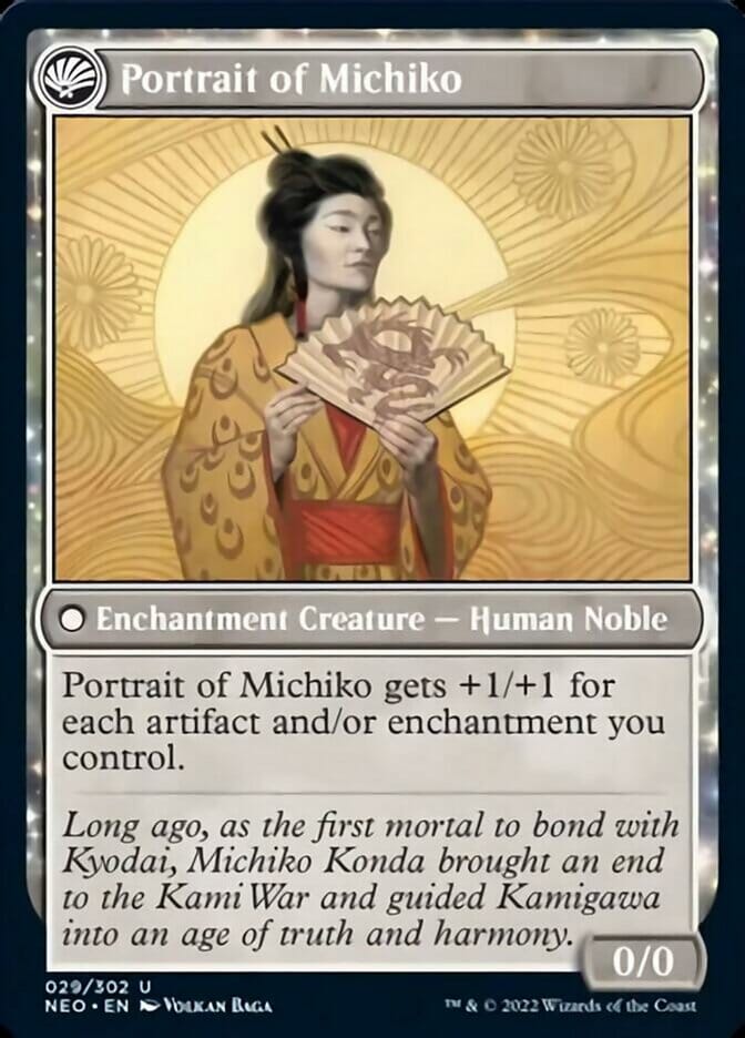 Michiko's Reign of Truth // Portrait of Michiko [Kamigawa: Neon Dynasty] MTG Single Magic: The Gathering  | Multizone: Comics And Games