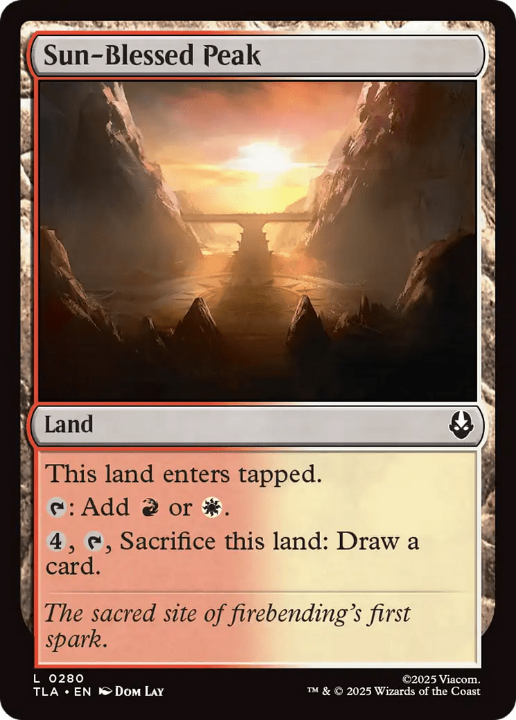 Sun-Blessed Peak [Avatar: The Last Airbender] MTG Single Magic: The Gathering  | Multizone: Comics And Games
