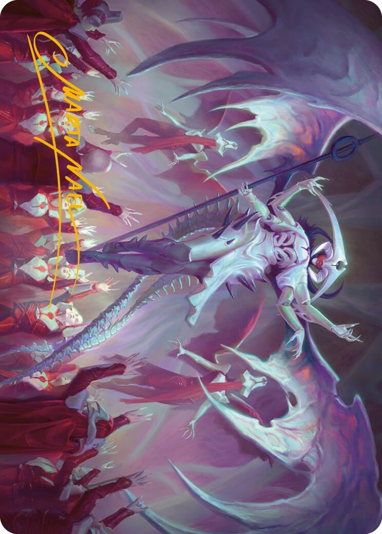 Atraxa, Grand Unifier Art Card (Gold-Stamped Signature) [Phyrexia: All Will Be One Art Series] MTG Single Magic: The Gathering  | Multizone: Comics And Games