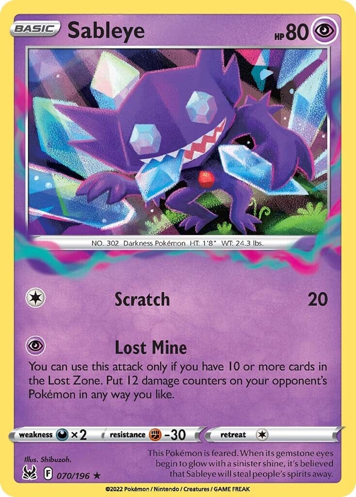 Sableye (070/196) [Sword & Shield: Lost Origin] Pokemon Single Pokémon  | Multizone: Comics And Games