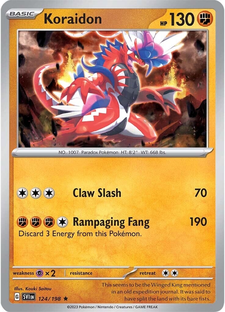 Koraidon (124/198) [Scarlet & Violet: Base Set] Pokemon Single Pokémon  | Multizone: Comics And Games