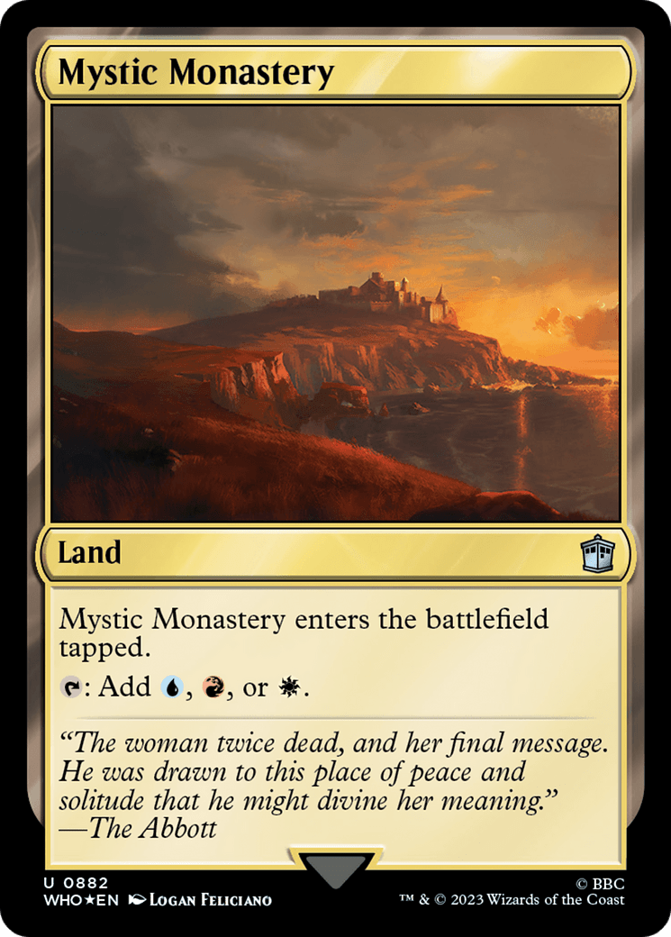 Mystic Monastery (Surge Foil) [Doctor Who] MTG Single Magic: The Gathering  | Multizone: Comics And Games