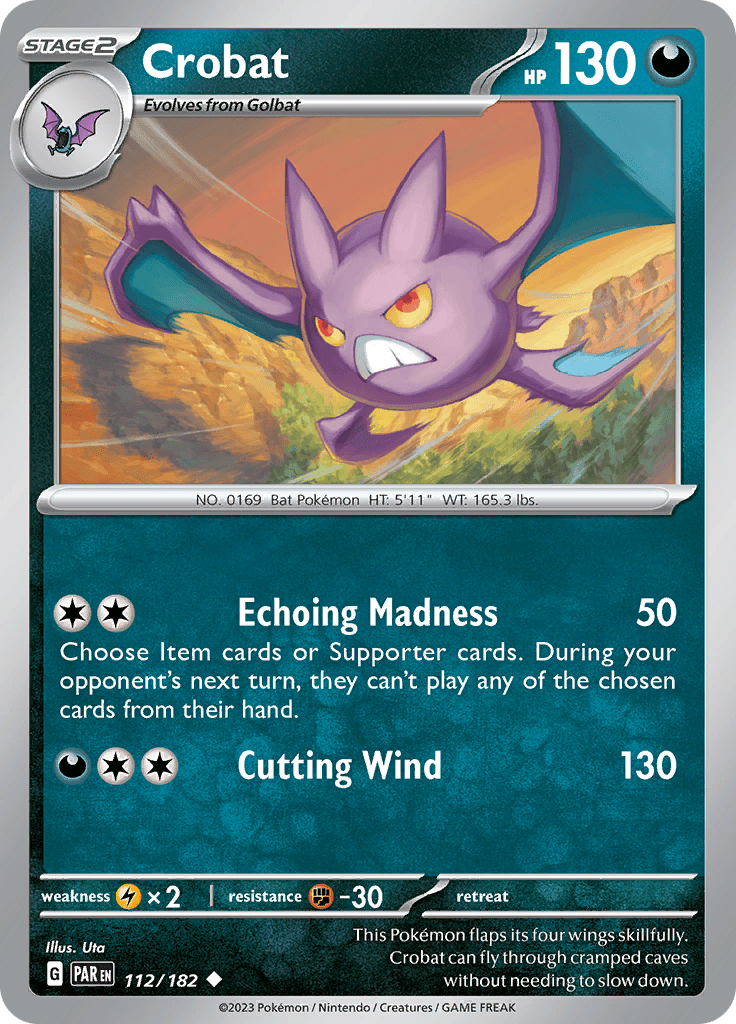 Crobat (112/182) [Scarlet & Violet: Paradox Rift] Pokemon Single Pokémon  | Multizone: Comics And Games