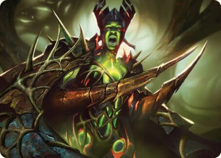 Maze's Mantle Art Card [Phyrexia: All Will Be One Art Series] MTG Single Magic: The Gathering  | Multizone: Comics And Games