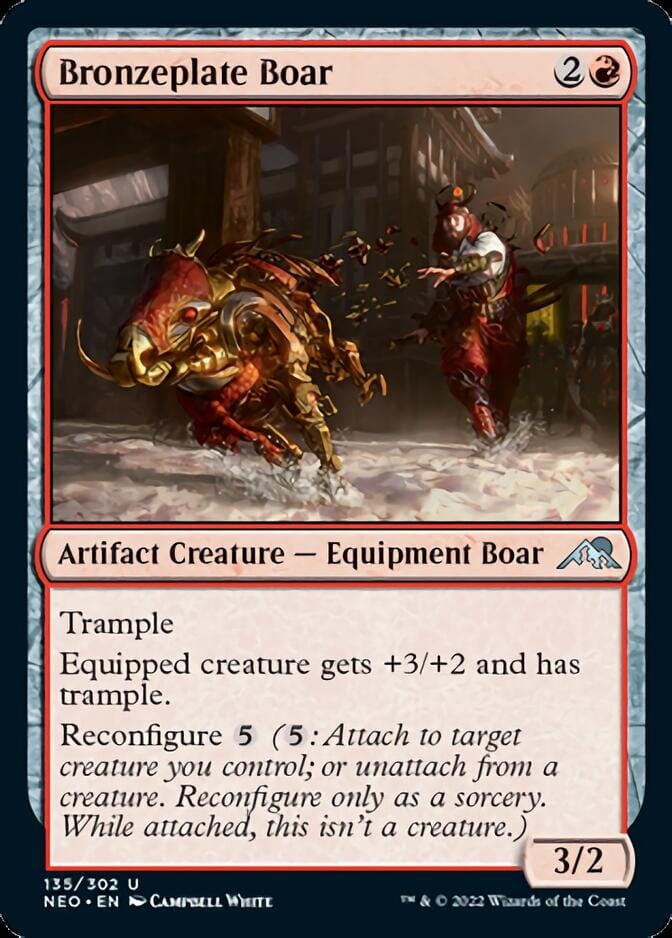 Bronzeplate Boar [Kamigawa: Neon Dynasty] MTG Single Magic: The Gathering  | Multizone: Comics And Games