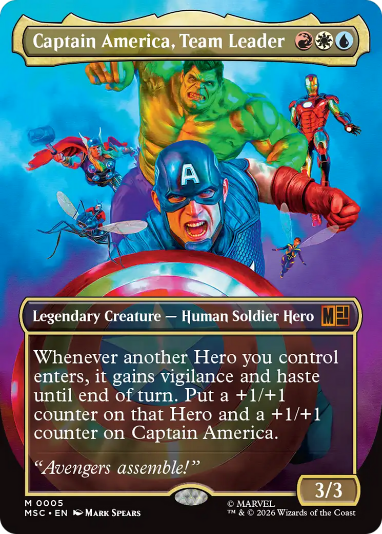 Captain America, Team Leader (Borderless) [Marvel Super Heroes Commander] | Multizone: Comics And Games