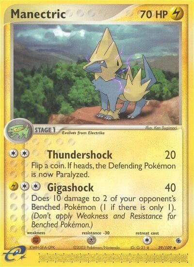 Manectric (39/109) [EX: Ruby & Sapphire] Pokemon Single Pokémon  | Multizone: Comics And Games