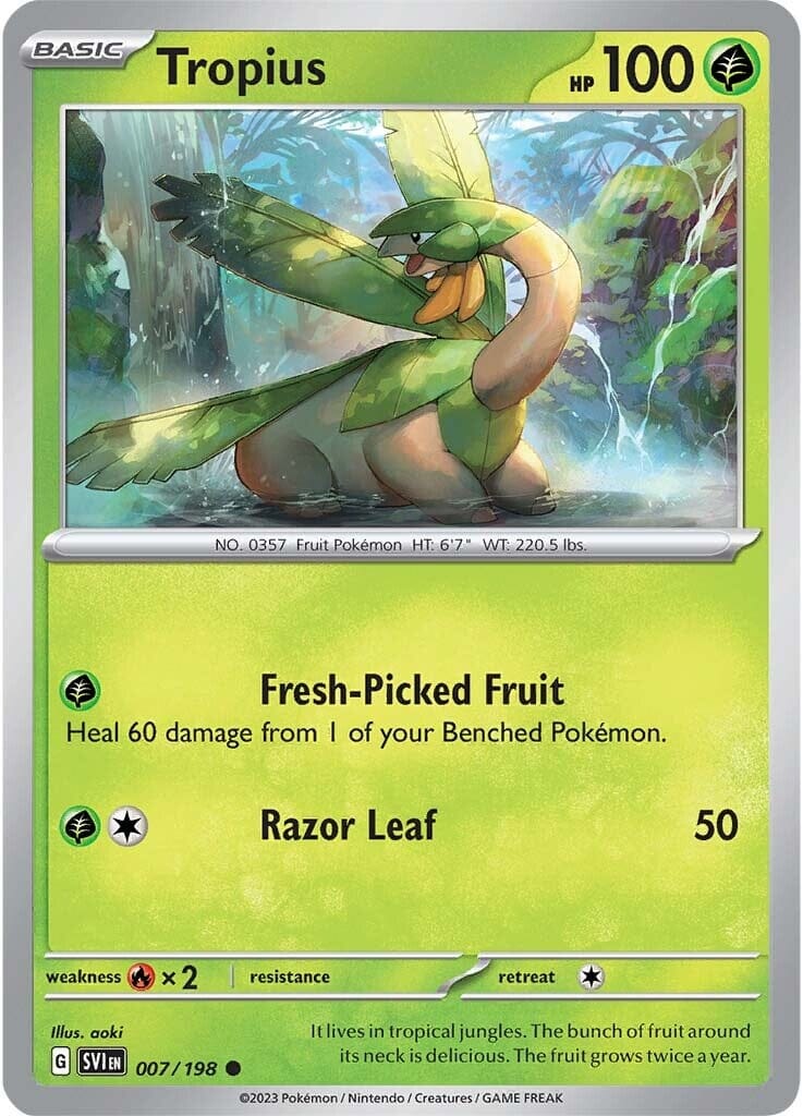 Tropius (007/198) [Scarlet & Violet: Base Set] Pokemon Single Pokémon  | Multizone: Comics And Games