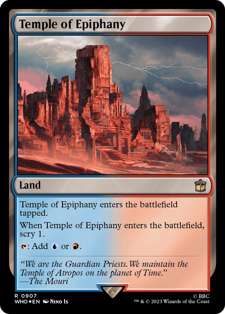 Temple of Epiphany (Surge Foil) [Doctor Who] MTG Single Magic: The Gathering  | Multizone: Comics And Games