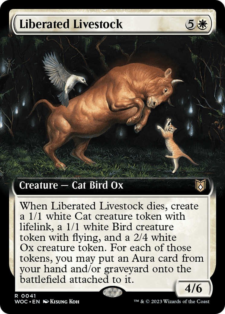 Liberated Livestock (Extended Art) [Wilds of Eldraine Commander] MTG Single Magic: The Gathering  | Multizone: Comics And Games