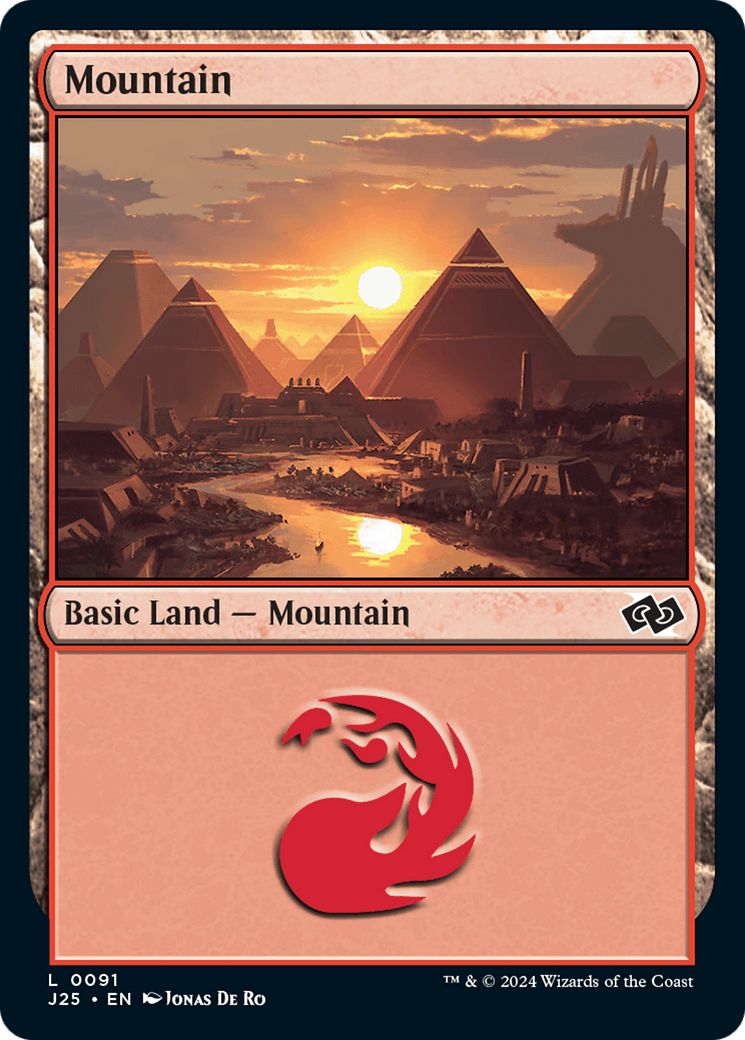Mountain (91) [Foundations Jumpstart] MTG Single Magic: The Gathering  | Multizone: Comics And Games