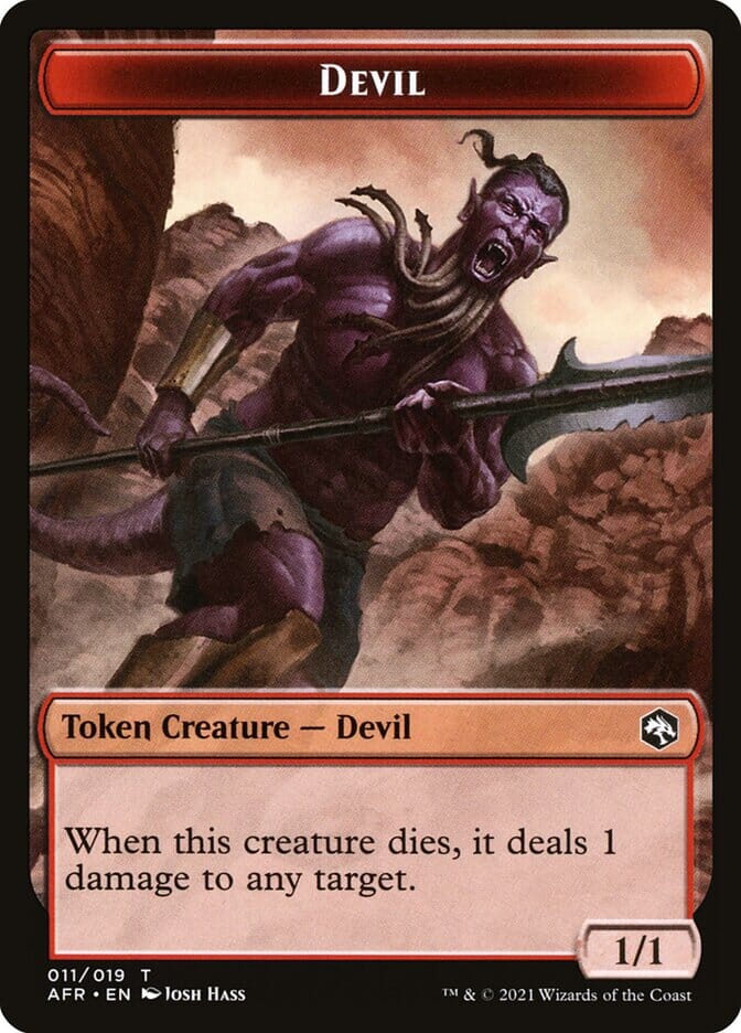 Devil Token [Dungeons & Dragons: Adventures in the Forgotten Realms Tokens] MTG Single Magic: The Gathering  | Multizone: Comics And Games
