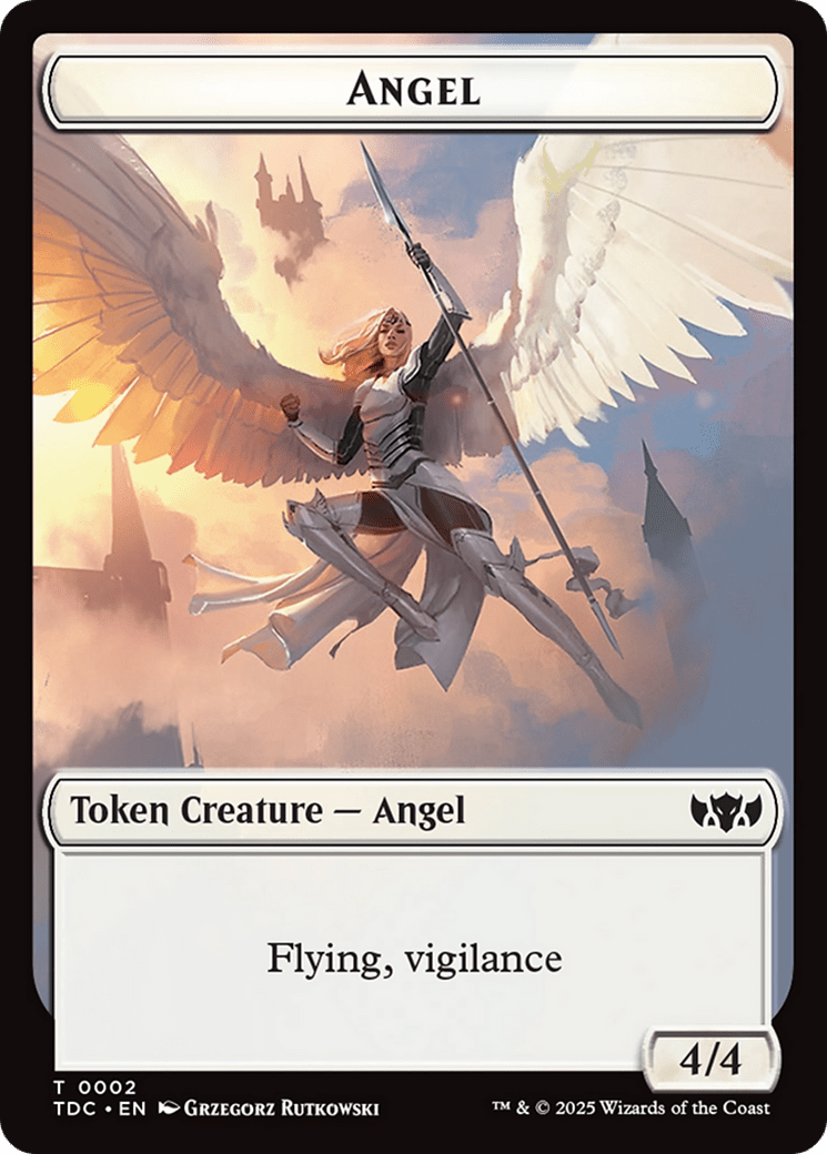 Angel // Spirit Double-Sided Token [Tarkir: Dragonstorm Commander Tokens] MTG Single Magic: The Gathering  | Multizone: Comics And Games