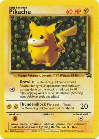 Pikachu (1) (Promo) [Wizards of the Coast: Black Star Promos] Pokemon Single Pokémon  | Multizone: Comics And Games