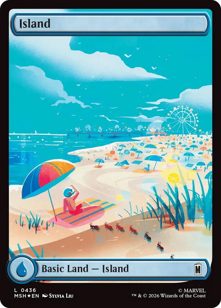 Island (0436) (Surge Foil) [Marvel Super Heroes] MTG Single Magic: The Gathering  | Multizone: Comics And Games