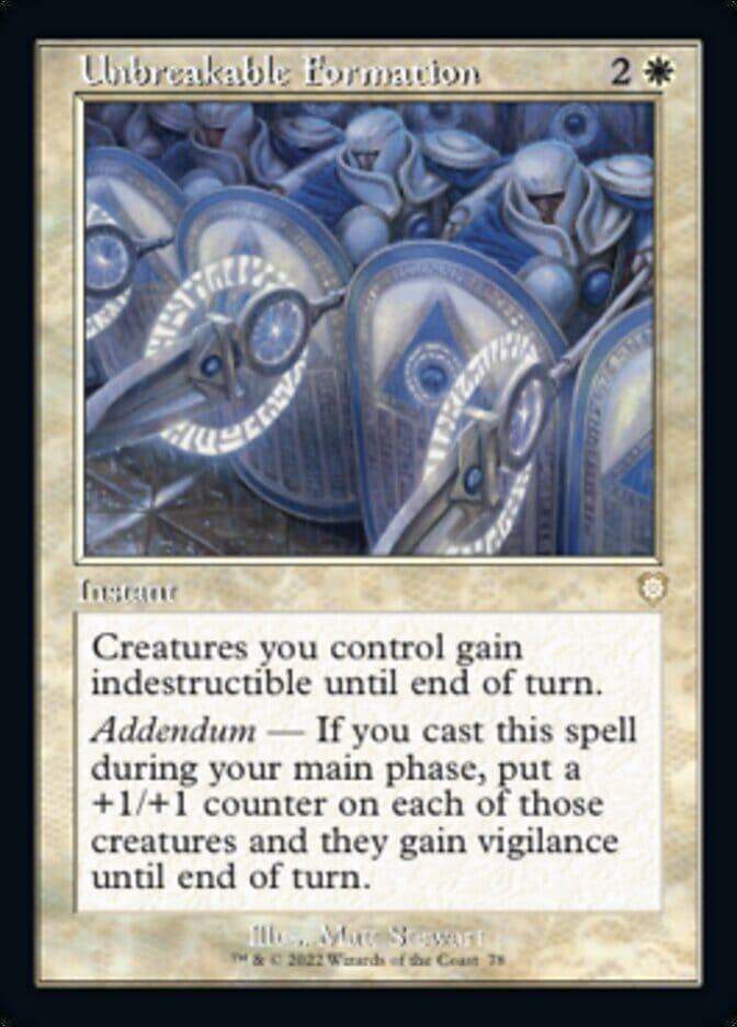 Unbreakable Formation (Retro) [The Brothers' War Commander] MTG Single Magic: The Gathering  | Multizone: Comics And Games